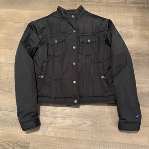 Nike Black Jacket with Blue Stitch Accents